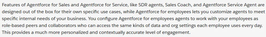 Quote from trailhead on Agentforce Type